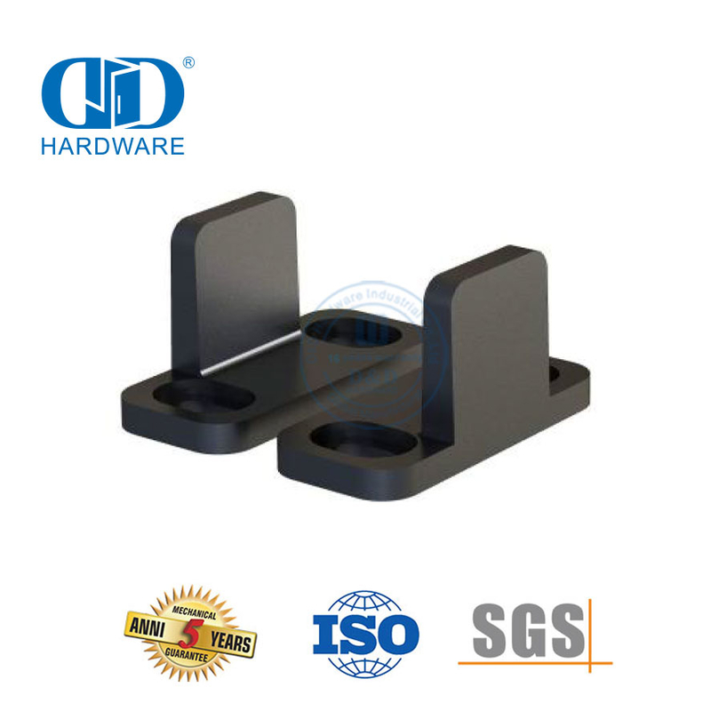 Aço inoxidável preto porta dupla porta do celeiro ferragem piso inferior Guide-DDBD085