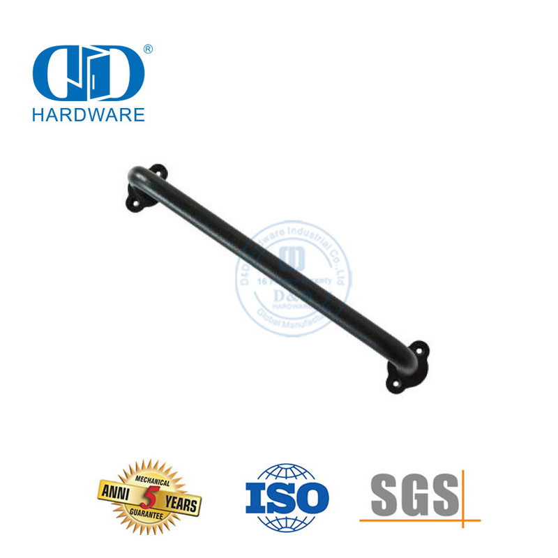 Aço inoxidável preto duplo estilo celeiro porta ferragem ao ar livre alça deslizante porta do celeiro Hardware-DDBD092
