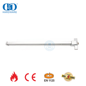 Ce ul listado com classificação de fogo em aço inoxidável, hardware de saída de pânico, trava de haste para porta de saída de emergência, porta wodden-DDPD026-CE