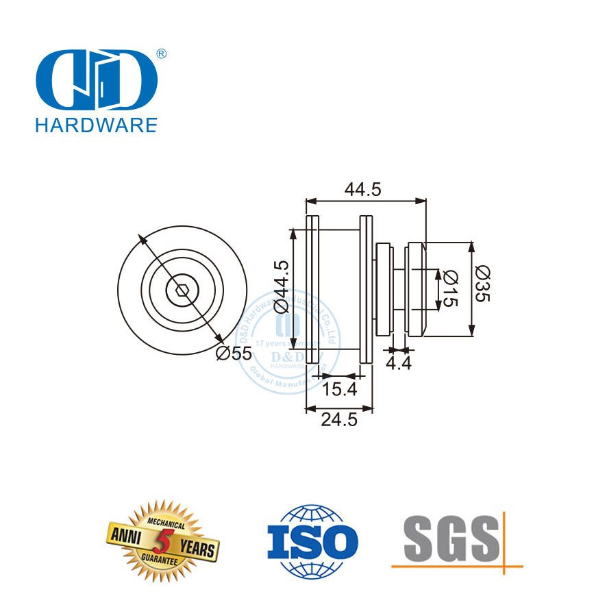 Acessórios de hardware para porta deslizante de aço inoxidável Roda de vidro Porta deslizante Hardware-DDSL001-2