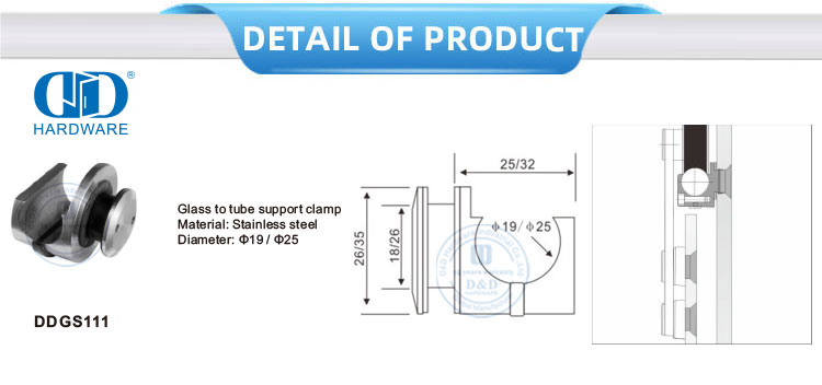 Hardware de vidro de aço inoxidável acessórios do banheiro hardware de construção rolo de suspensão para porta deslizante-DDGS111