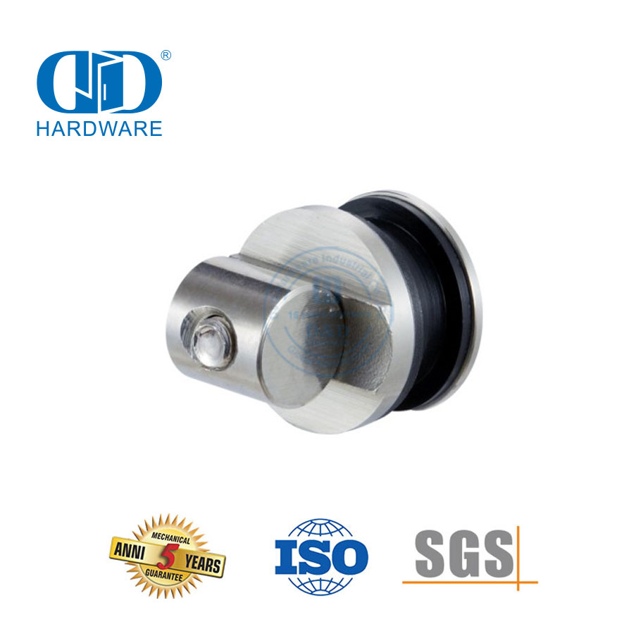 Suporte de vidro para tubo, aço inoxidável, montagem de vidro, acessórios de banheiro para porta deslizante-DDGS114