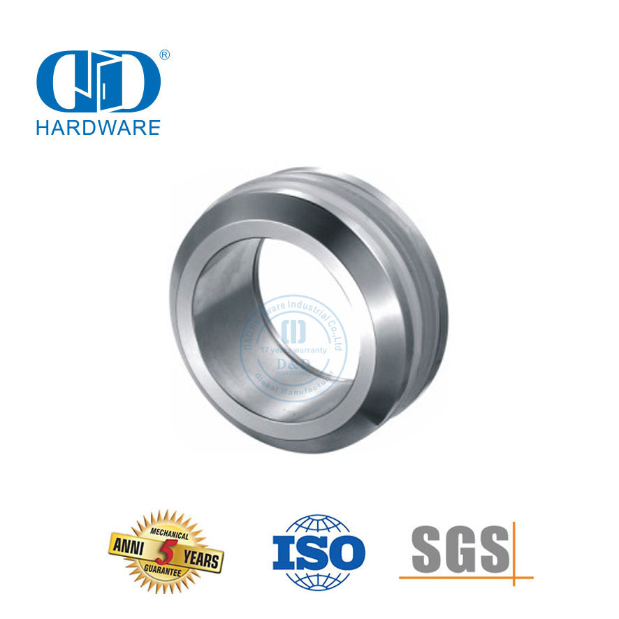 Acessórios para móveis de aço inoxidável lidar com botão de vidro ferragem montagem alumínio através do furo cupped Handle-DDSK015