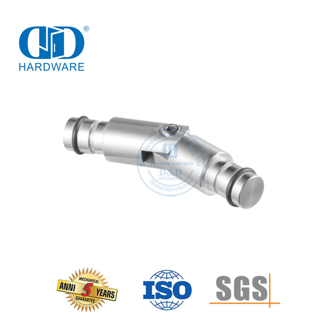 Inserção de canto de tubo, acessórios de vidro de aço inoxidável, ferragens de porta, encaixe de porta de vidro para lavatório Bathroom-DDGS130