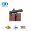 Aço inoxidável preto resistente duplo porta deslizante ferragem bypass porta do celeiro ferragem apartamento kit-DDBD041