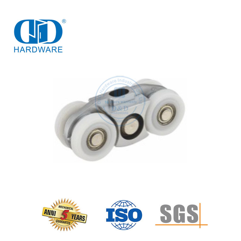 Acessórios de vidro da roda do rolo de suspensão da porta deslizante de aço inoxidável durável conjunto montagem da porta para Bathroom-DDGS151