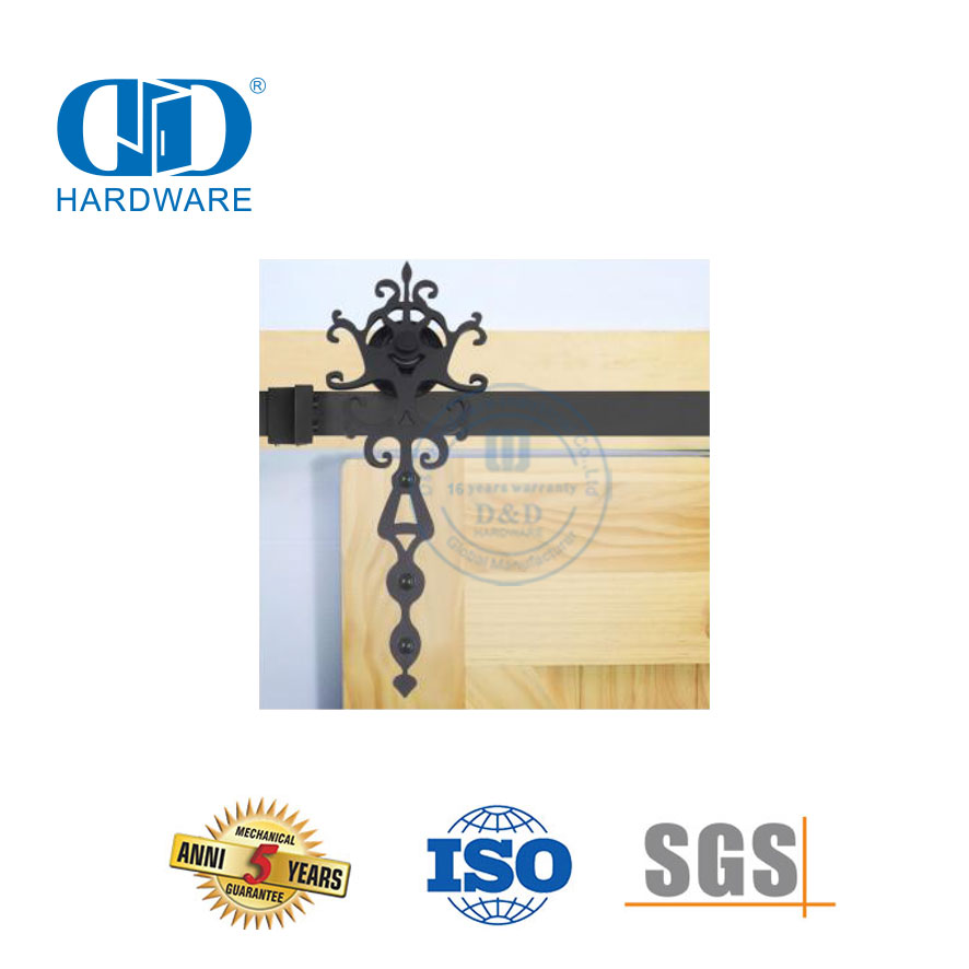 Aço inoxidável celeiro porta de madeira ferragem móveis ferragem porta acessório-DDBD016