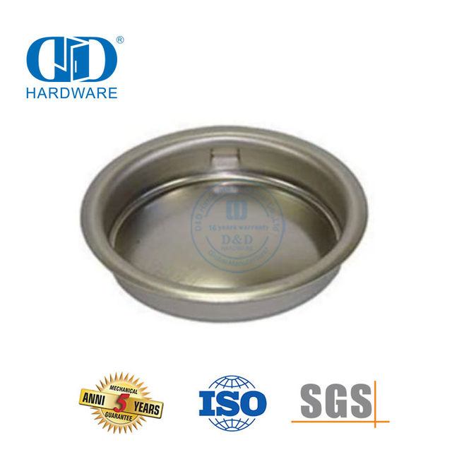 Maçaneta de porta de celeiro deslizante de aço inoxidável tipo redondo conjunto de acessórios de hardware de tração de descarga dupla face Maçaneta-DDBD111