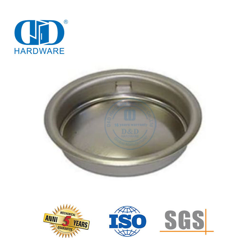 Maçaneta de porta de celeiro deslizante de aço inoxidável tipo redondo conjunto de acessórios de hardware de tração de descarga dupla face Maçaneta-DDBD111
