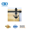 Aço inoxidável design moderno preto conjunto de fechadura da porta slide porta do celeiro ferragem faixa Set-DDBD011