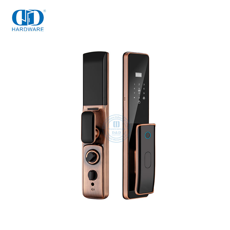 Captura remota wi-fi de luxo com chave da câmera, fechadura de porta inteligente com impressão digital-DDEL011