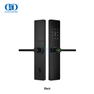 Fechadura de porta inteligente semiautomática eletrônica de segurança com impressão digital sem chave com alça -DDDL009