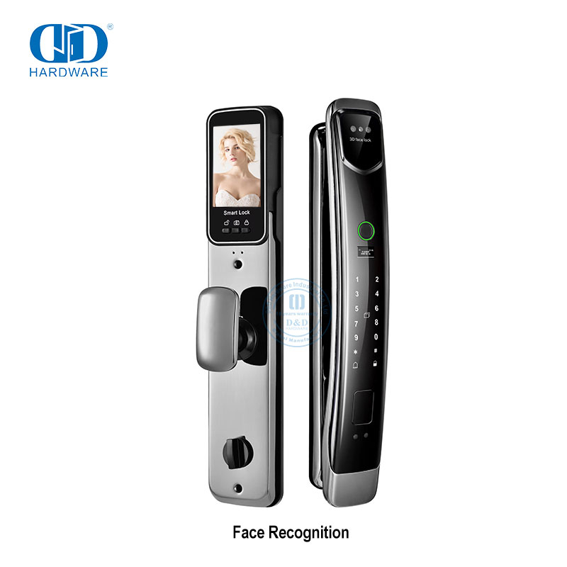 Câmera de vigilância totalmente automática com vídeo porteiro, fechaduras com senha inteligente e impressão digital -DDEL027