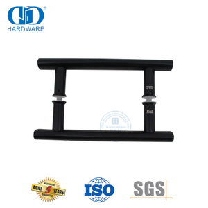 Puxador de porta interior lateral duplo para porta de vidro deslizante comercial-DDPH001-A Φ25-MB
