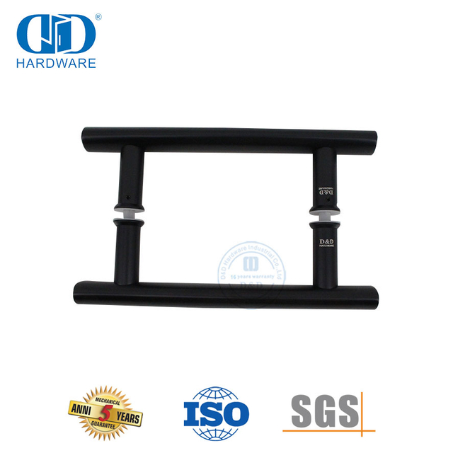 Puxador de porta interior lateral duplo para porta de vidro deslizante comercial-DDPH001-A Φ25-MB