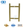 Acabamento em latão acetinado em forma de H, tubo de aço inoxidável, maçaneta da porta do banheiro-DDPH001-A Φ22-SB