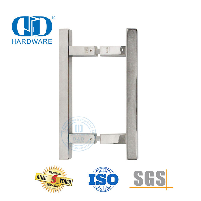 Puxador de aço inoxidável espelhado polido para porta de vidro comercial-DDPH016-A Φ25-PSS