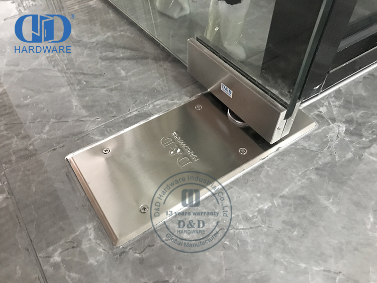 Puxador de vidro offset de aço inoxidável personalizado durável para chuveiro de banheiro-DDPH020
