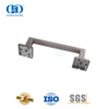 Punho quadrado de aço inoxidável com acabamento acetinado, puxador de lado único para portas de metal de vidro comercial-DDPH035