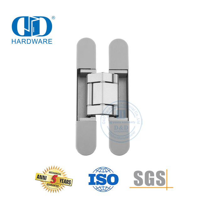China fábrica liga de zinco 3D invisível oculto acessórios de hardware arquitetônico dobradiça de porta interna externa pivô resistente-DDCH008-G40
