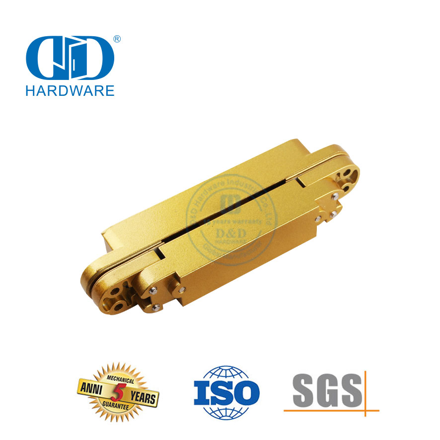 Acessórios de hardware de construção ocultos de liga de zinco de alta segurança 3D ajustando dobradiça de porta de aço de madeira de 180 graus-DDCH008-G40