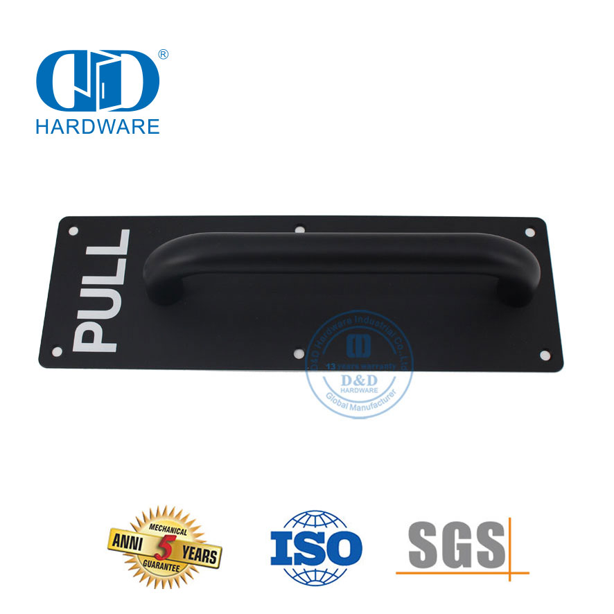 Acessórios de hardware de aço inoxidável placa de sinal de porta personalizado push pull residencial interior porta de vidro puxar Handle-DDPH023