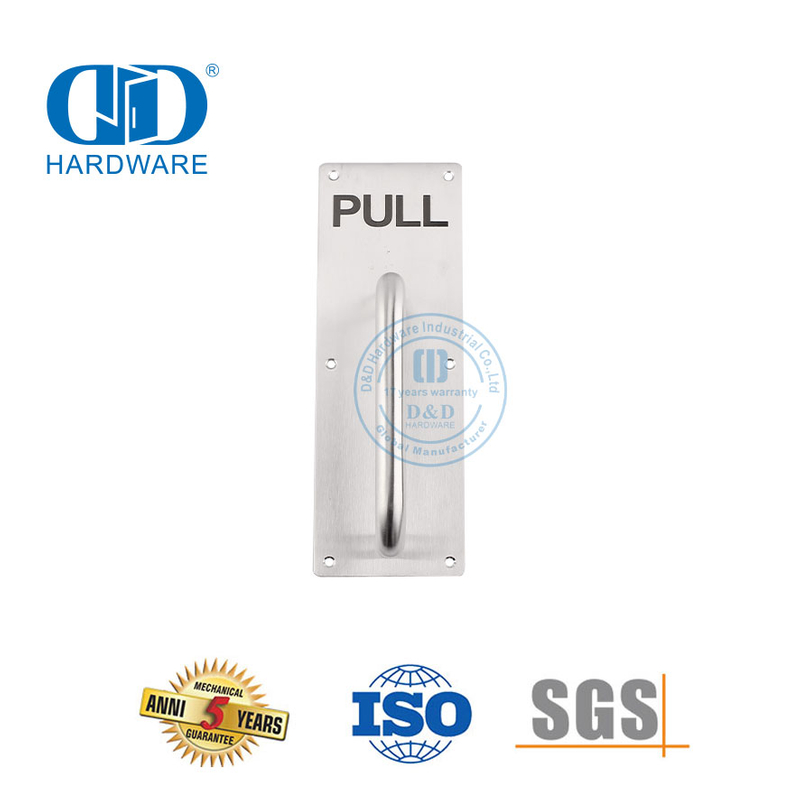Punho de aço inoxidável da tração do sinal na placa do sinal da ferragem da porta da placa comercial interior da tração Handle-DDPH023