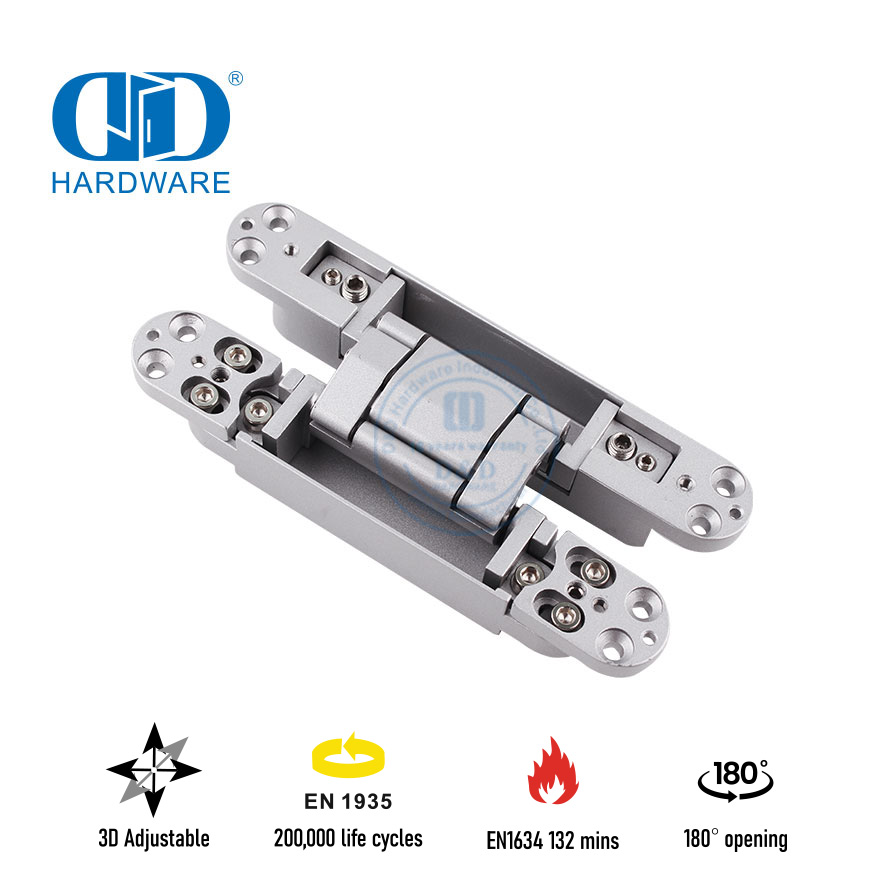 Dobradiça invisível 3D resistente EN1935 de alta qualidade para porta corta-fogo-DDCH008-G80