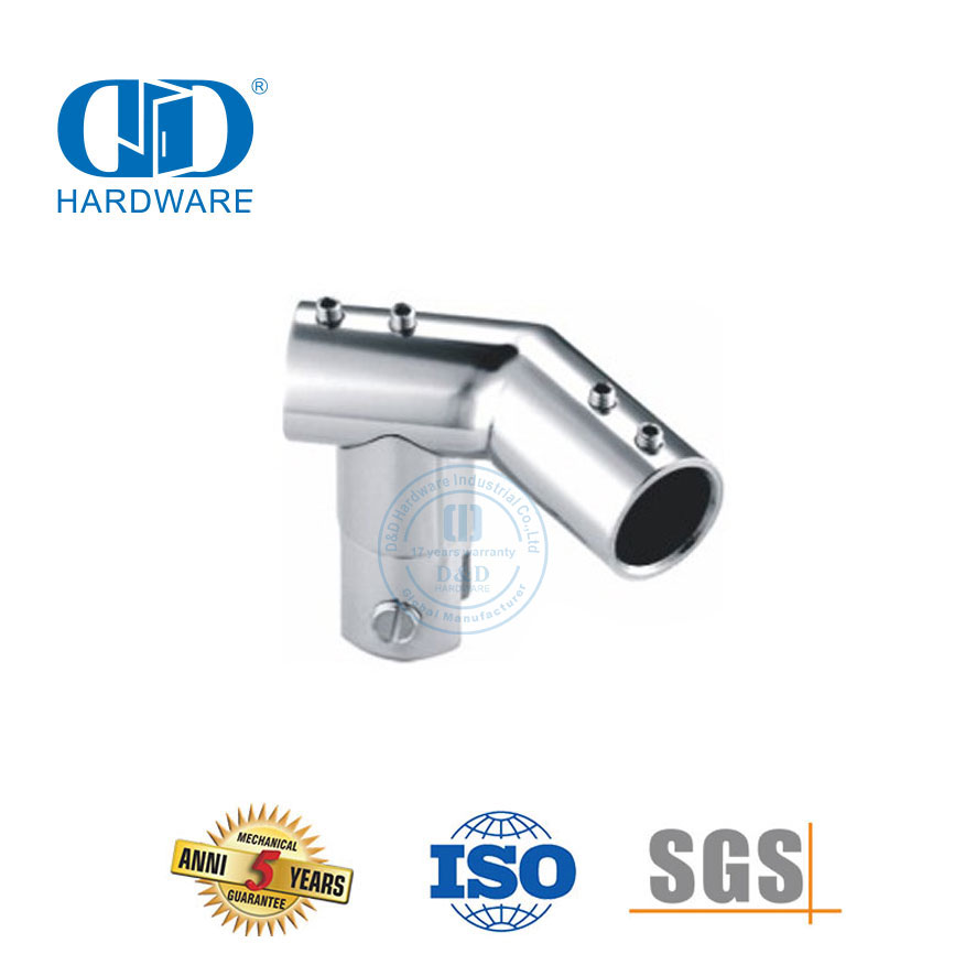 Tubo ajustável de aço inoxidável para tubo de vidro espelho conector de painel de vidro suporte Connector-DDSC039