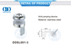Acessório de móveis para dispositivo anti-salto com encaixe de vidro de aço inoxidável-DDSL001-3