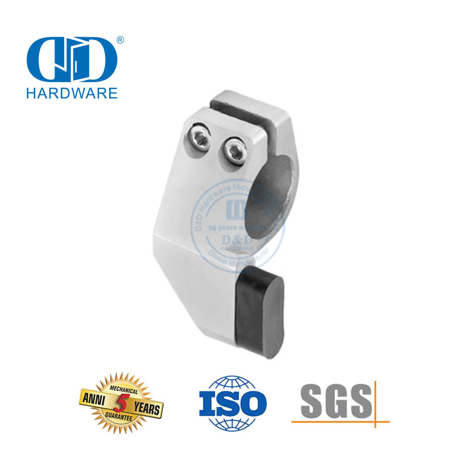 Hardware de porta sem moldura de aço inoxidável, acessórios de banheiro, rolha de porta para porta deslizante-DDGS119