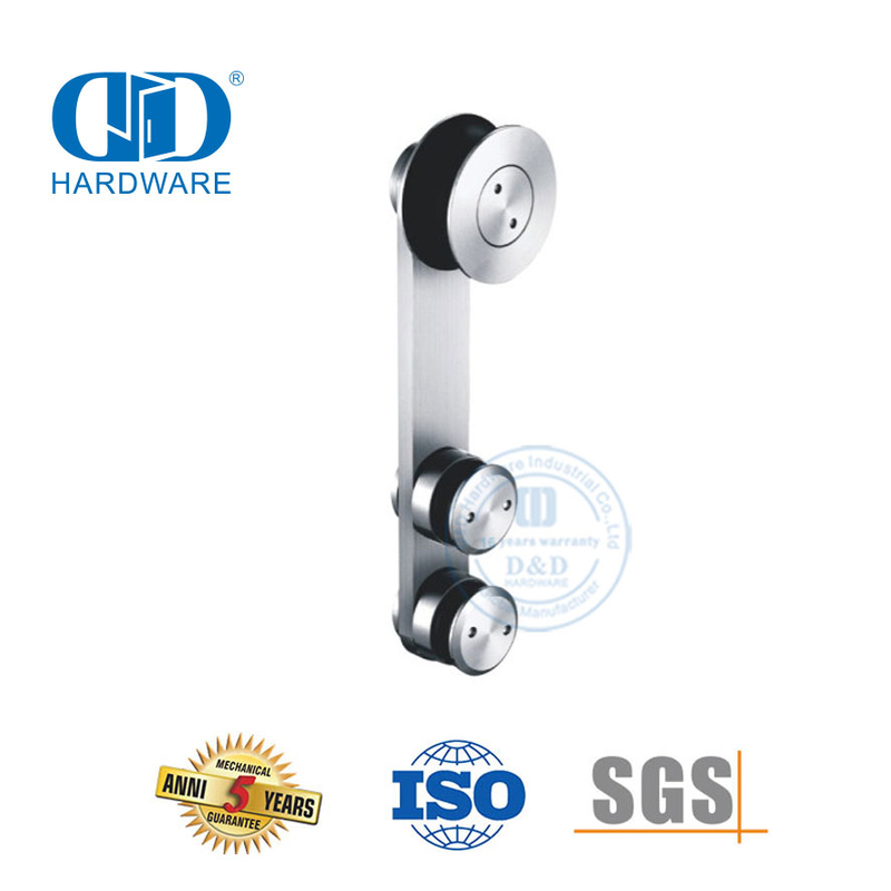 Rolo de porta de chuveiro de aço inoxidável de fábrica, hardware de vidro para porta deslizante para banheiro-DDGS101
