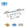 Casa de aço inoxidável armário porta dupla kits slide vidro porta do celeiro ferragem acessórios-DDBD047