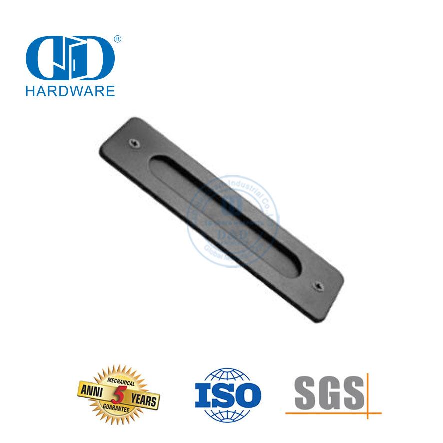 Aço inoxidável retangular recesso porta do celeiro dedo puxar porta deslizante do armário Handles-DDBD112