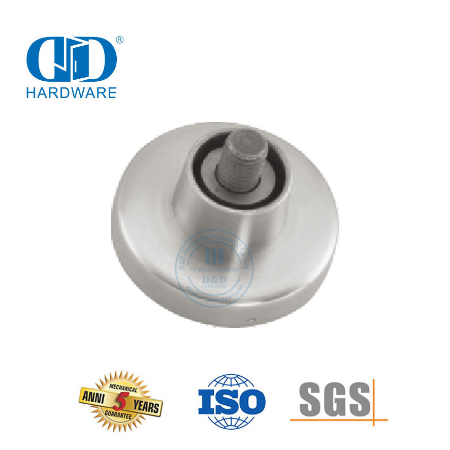 Acessórios para banheiro tipo redondo, porta de vidro, aço inoxidável, suporte de montagem na parede, acessório de hardware-DDWC006