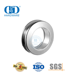 Hardware de porta deslizante de vidro de aço inoxidável do botão redondo de alumínio através do furo da porta Handle-DDSK017