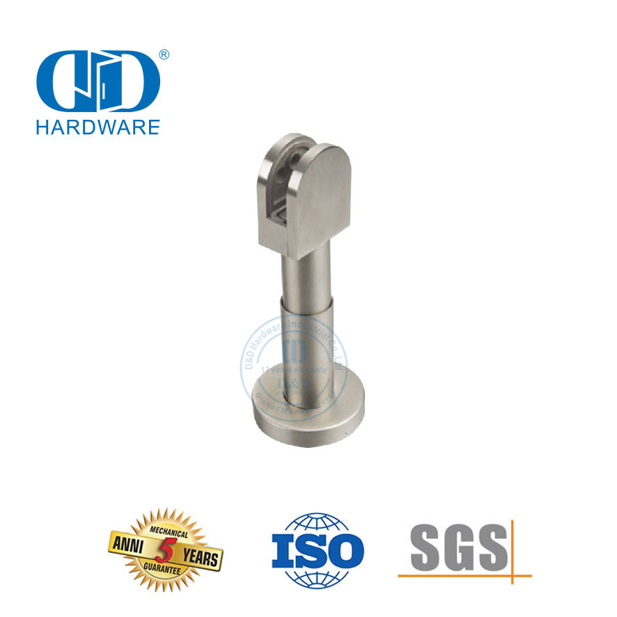 Acessório de hardware de aço inoxidável, clipe de vidro cromado para chuveiro, montagem de remendo, braçadeira inferior do conector de vidro para banheiro-DDWC004