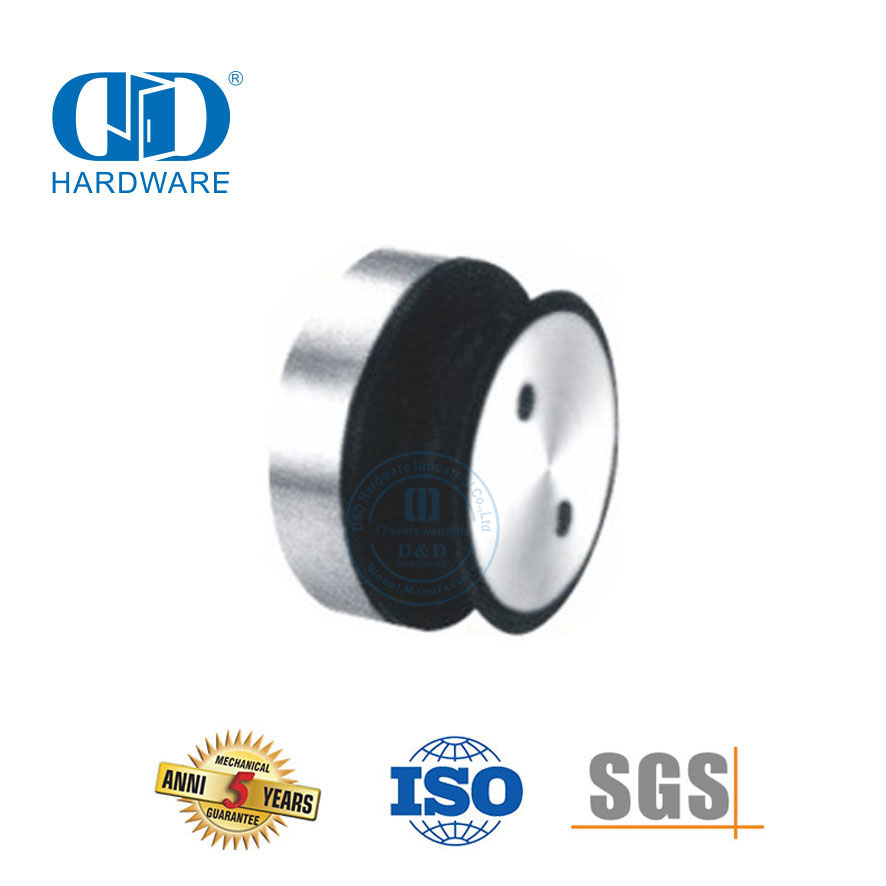 Atacado de aço inoxidável para porta deslizante, rolos de vidro, encaixe para móveis, hardware-DDGP020