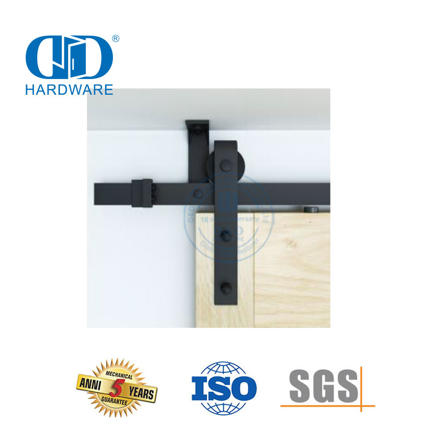 Conjunto de trilhos para porta de celeiro, aço inoxidável, porta de madeira, dobrável, porta de celeiro Hardware-DDBD007