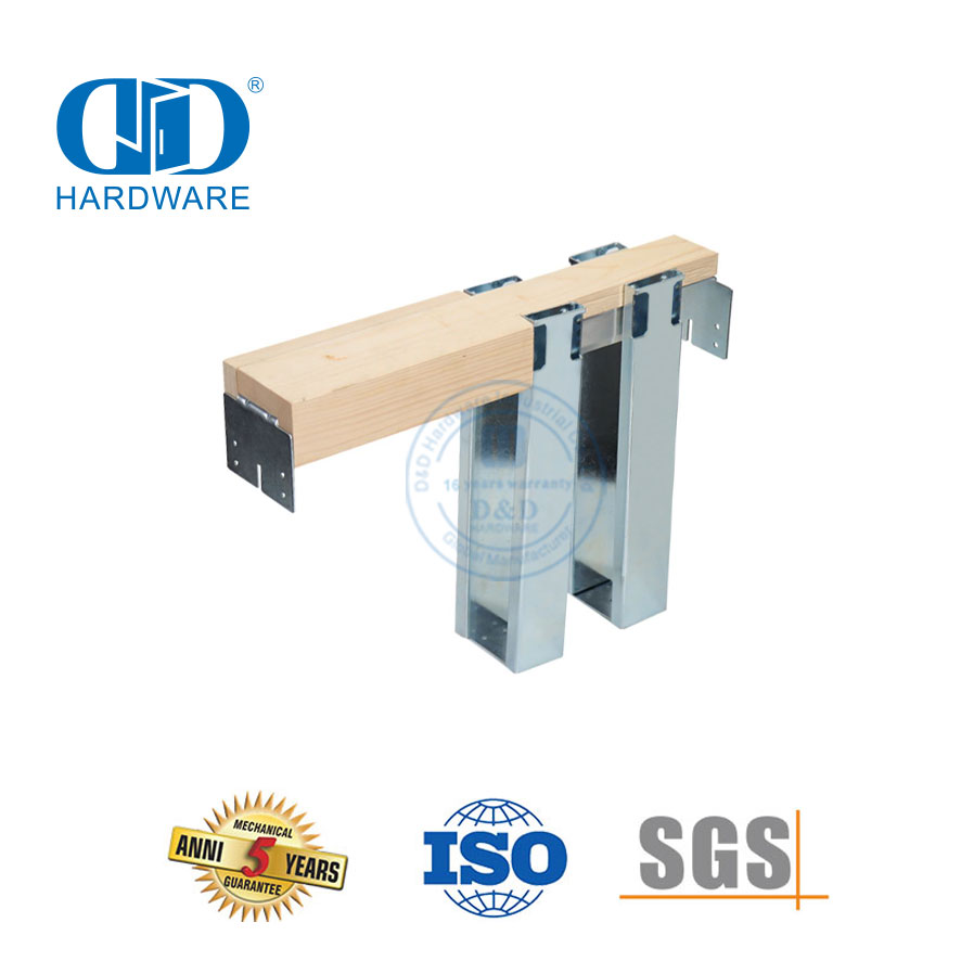 Moldura de porta de bolso de aço inoxidável, ferragem de porta deslizante, acessórios de ferragem de porta de celeiro de madeira-DDBD064