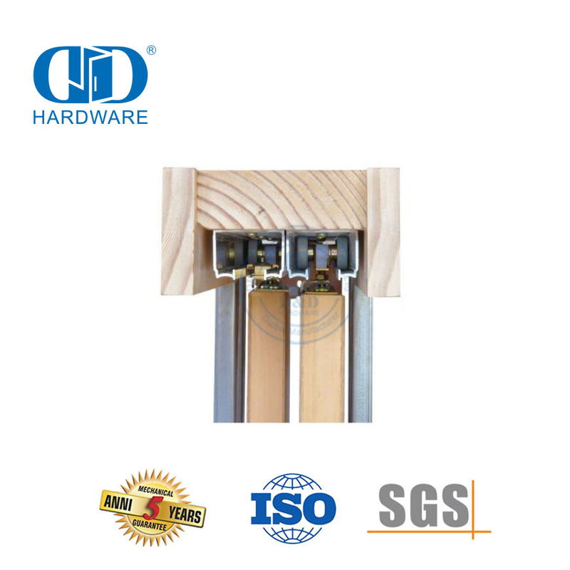 Conjunto de ferragens de aço inoxidável kit pista celeiro porta de madeira ferragens com fechadura quadro da porta de bolso Hardware-DDBD060