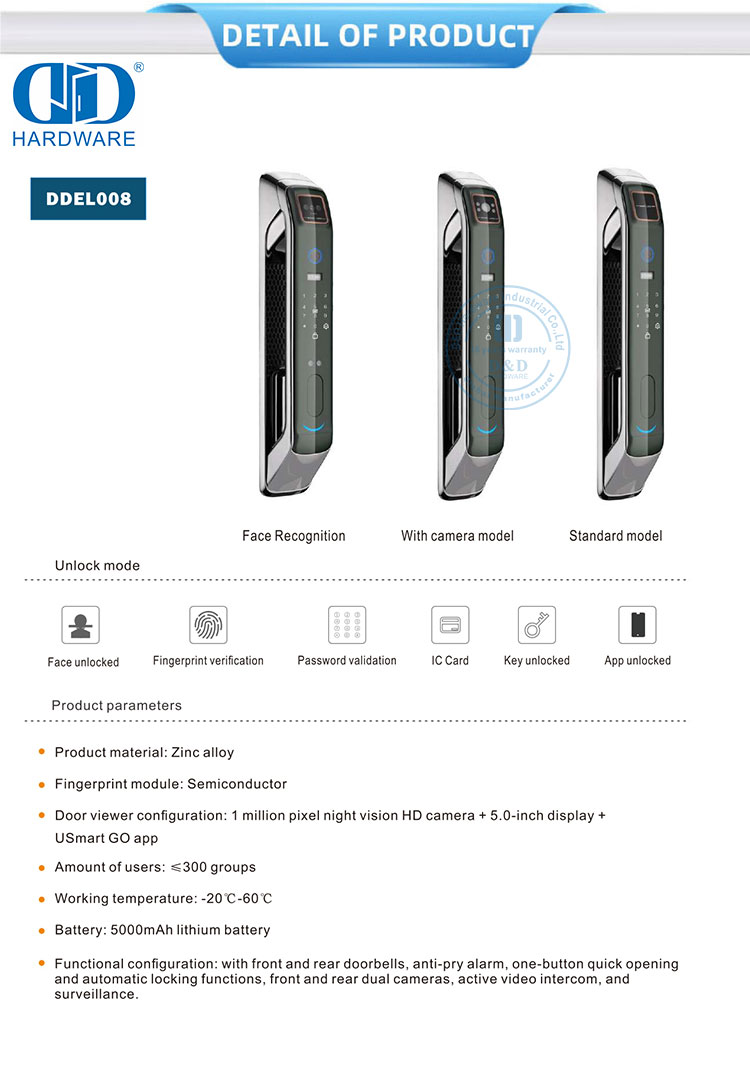 fechadura de porta de reconhecimento
