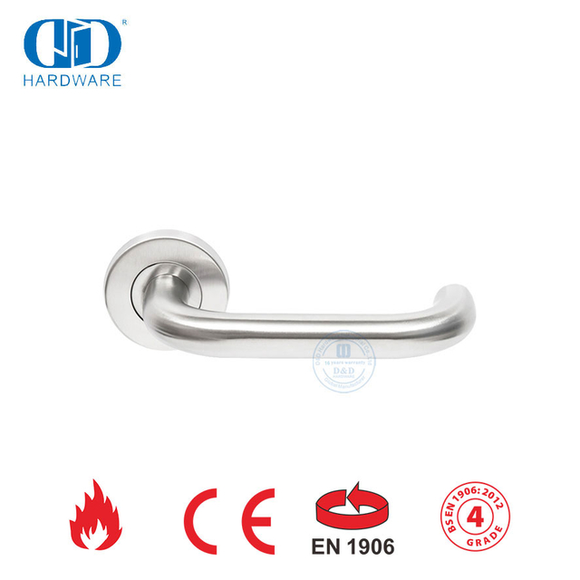 Adequado para porta de metal EN 1906 SUS 316 alça de alavanca oca-DDTH001-SSS