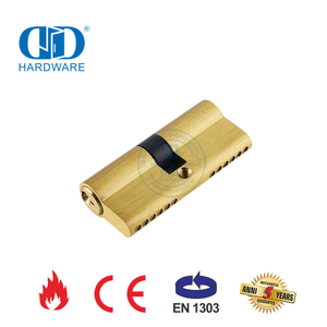 EN 1303 Latão Acetinado Padrão Euro Hardware Universal Fechadura de Cilindro Duplo-DDLC003-70mm-SB