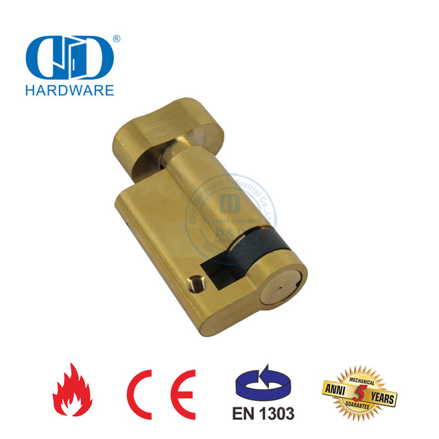 Certificação EN 1303 Meio Cilindro com Giro do Polegar para Mortise Lock-DDLC009-45mm-SB
