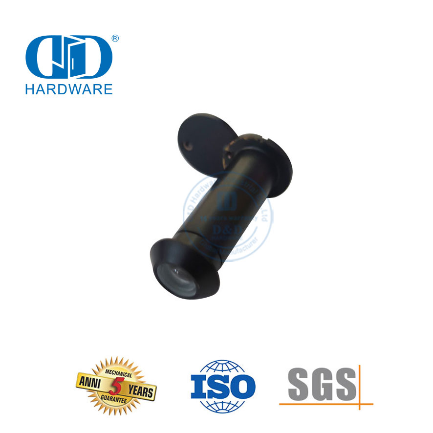 D&D Hardware de 160 graus Visualizador de portas preto Fabricante de peephole-DDDV001