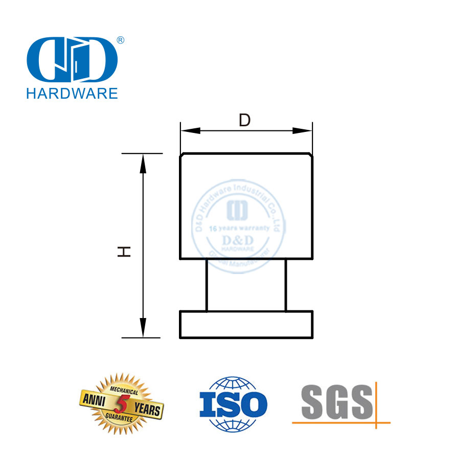 Botões de móveis sólidos redondos de aço inoxidável da moda para gaveta de armário Dresser-DDFH046