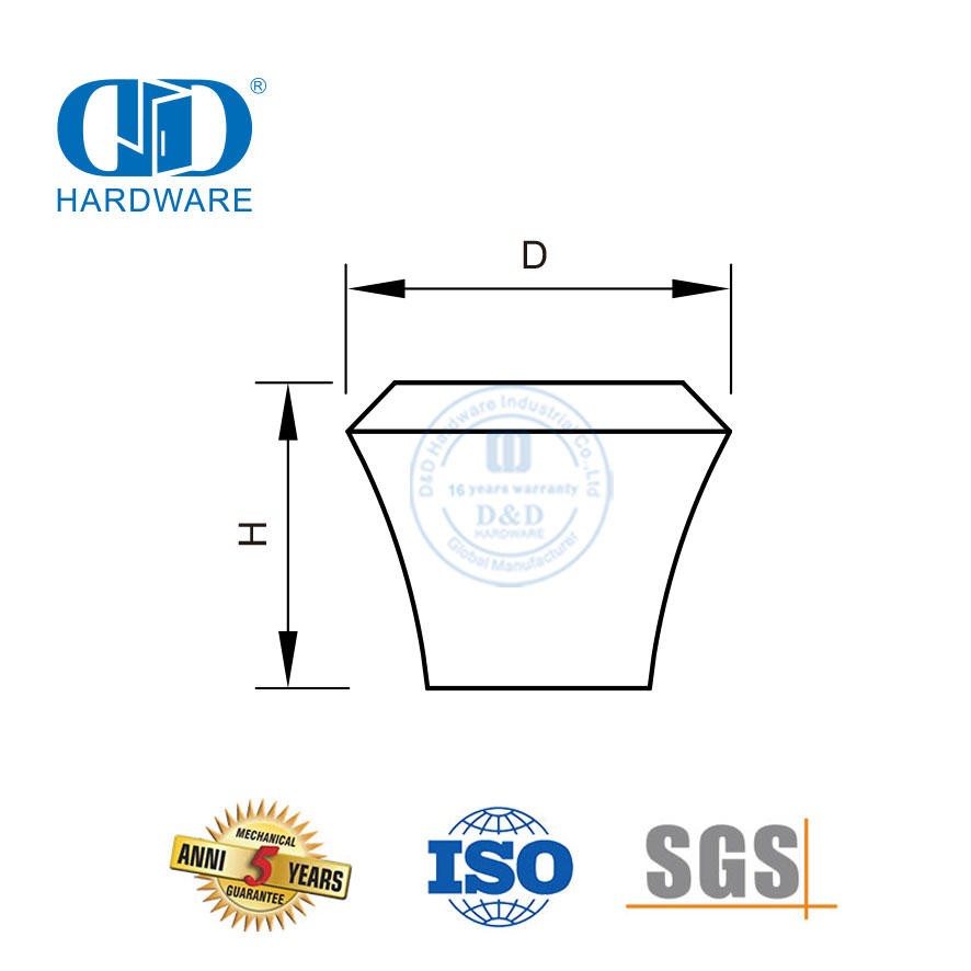 Botões de armário de cozinha de aço inoxidável móveis botões de gaveta decorativos e puxadores-DDFH064