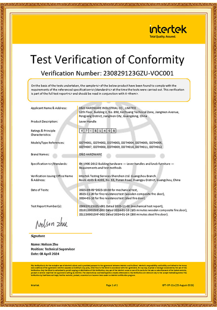 Al&ccedil;a de alavanca EN 1906