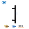 Hardware de móveis de luxo preto Porta de madeira de aço inoxidável T Bar Hollow Pull Handle-DDPH031-MB